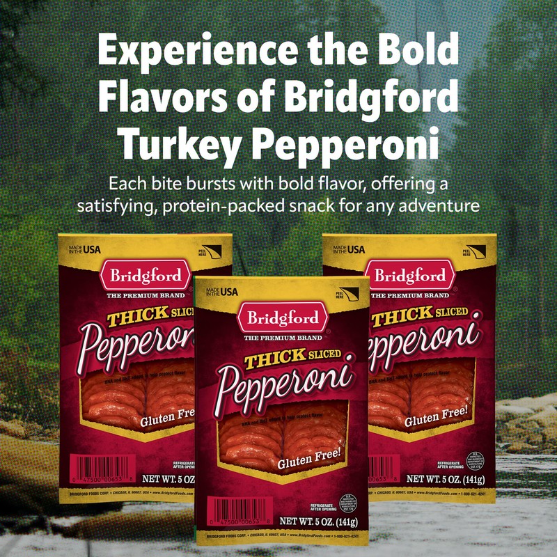 Bridgford Thick Sliced Pepperoni 5 oz Pack of 4 -