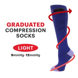 Pocket Socks Compression Socks - Over the Calf Anti pickpocket Zipper Socks with Pockets - 9mmHg - 12mmHg Light Compression, Promotes Circulation & Workout Recovery (Medium - Black with Grey)