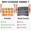Vinino 1Pack Silicone Muffin Pan for Baking with Metal Reinforced