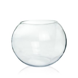 Craft And Party, Glass Bubble Vase, 8" Height x 10" Width Glass Fish Bowl Vase, Bubble Bowl vase for Terrarium, Flower vase Centerpiece
