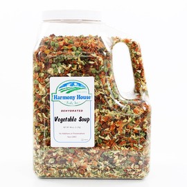 Harmony House Premium Vegetable Soup Mix - Dehydrated Vegetables for Cooking, Camping, Emergency Supply and More (44 oz, Gallon Size Jug)