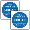 2-Pack - Chiller Fridge Temperature Reminder Label Sign - Kitchen