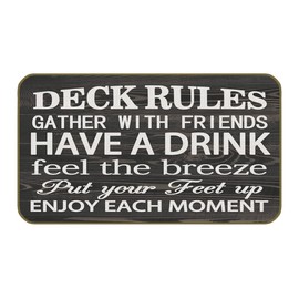 UINHMOP 17''×30'' Deck Rules Decorative Doormat,Rustic Deck Floor Mats,Farmhouse Decor for Home Front Door Porch Outdoor Indoor,Housewarming Gift