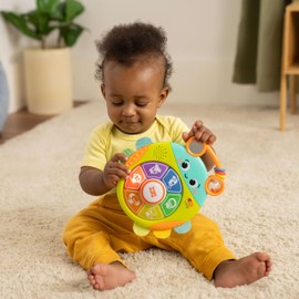 Bright Starts Safari Surprise Multisensory Toy, Light-Up Electronic Baby Toy with Animal Sounds and Melodies, Press for Cause and Effect Discovery, Unisex, 6 Months+
