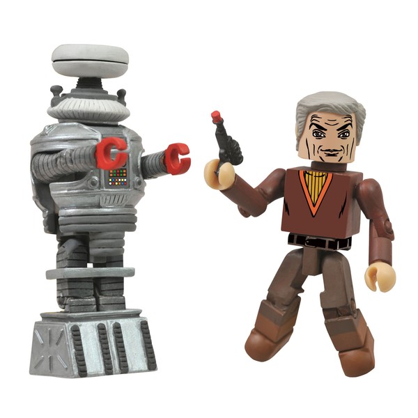 Diamond Select Toys Lost in Space Dr. Smith and B9 Robot Minimates, 2-Pack,Multi-colored,2 inches