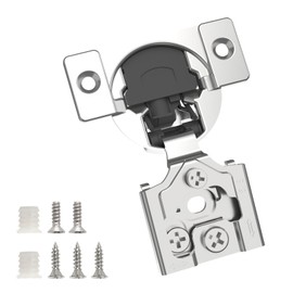 Chibery 10 Pack 5/8" Overlay 3D Soft Close Concealed Hinge for Face Frame Door, Self Closing Hidden Satin Nickel, 105° Open Angle Concealed Stainless Steel Hinges for Kitchen Cabinet Door