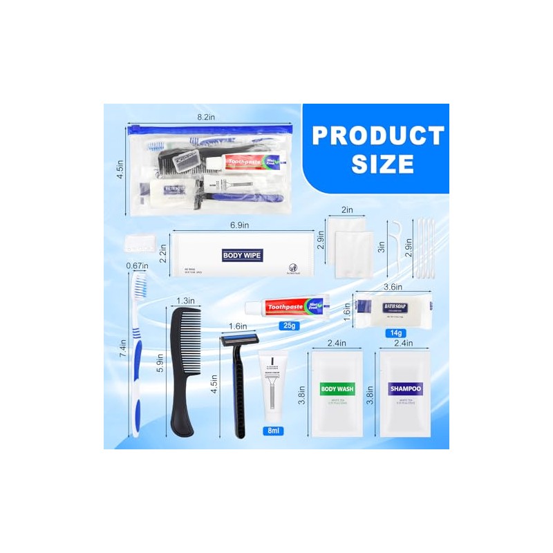 Basic Toiletry Kits, Individually Packed, Personal Hygiene Bulk Homeless Care