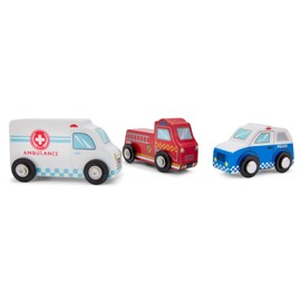 New Classic Toys 11933 3 Wooden Vehicles Set for Toddlers First One Year Old, Children for Age 18 Months, Multi Color, 3 Cars
