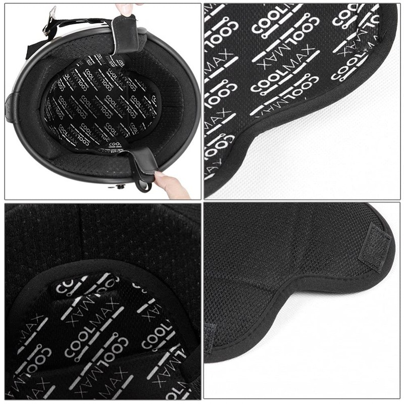 YFFSFDC Helmet Inner Liner Pad, COOLMAX Material, Sweat Absorbent, Quick