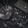 Subiceto 33Pcs Grunge Vintage Punk Necklace Jewelry Set Gothic Earrings