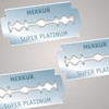 MERKUR Razor Blade Stainless Steel Super Platinum Silver 910 (Pack