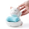 Ceramic Cat Soap Dish - Cute White Cat Soap Box
