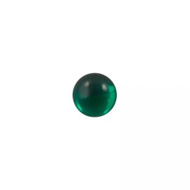 Yummy Treasures 5mm Translucent Emerald Foiled Glass Round Cabochons (24) cab2002B