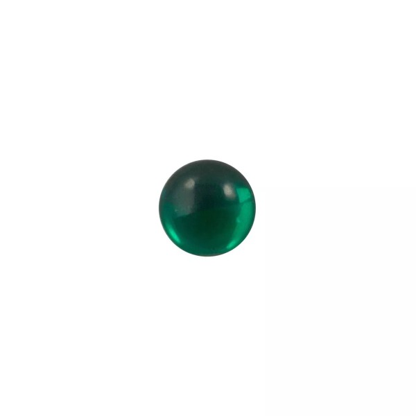 Yummy Treasures 5mm Translucent Emerald Foiled Glass Round Cabochons (24)
