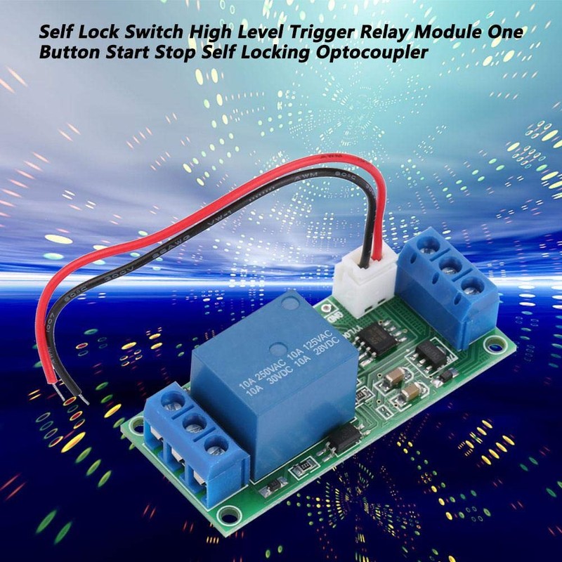 Self Locking Switch Trigger Relay Module One Button Start Stop(12V)
