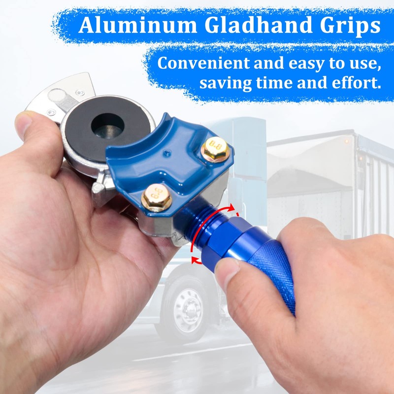YiaChuii Gladhands with Handles, 1 Set Aluminum Emergency Glad Hand