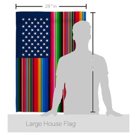 American Flags Mexican Serape Blanket Flag Vintage American Flags For Outside House Wall Decor Home Bandera Para Mexico USA Poster Independence Day Prade 4th Of July Decoration Gift Canvas US Tapestry