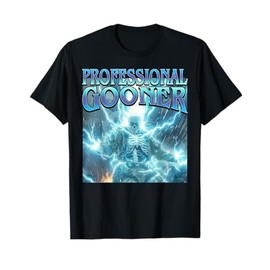 Professional Gooner - Funny Hard Lightning Skeleton Meme T-Shirt