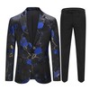 Cloudstyle Mens 2 Piece Floral Dress Suit One Button Dinner