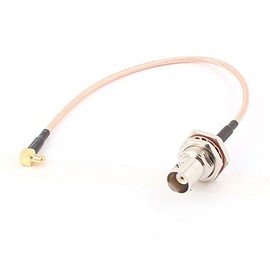 BNC Female to MCX Male Right Angle Adapter RG316 Coaxial Cable 20cm