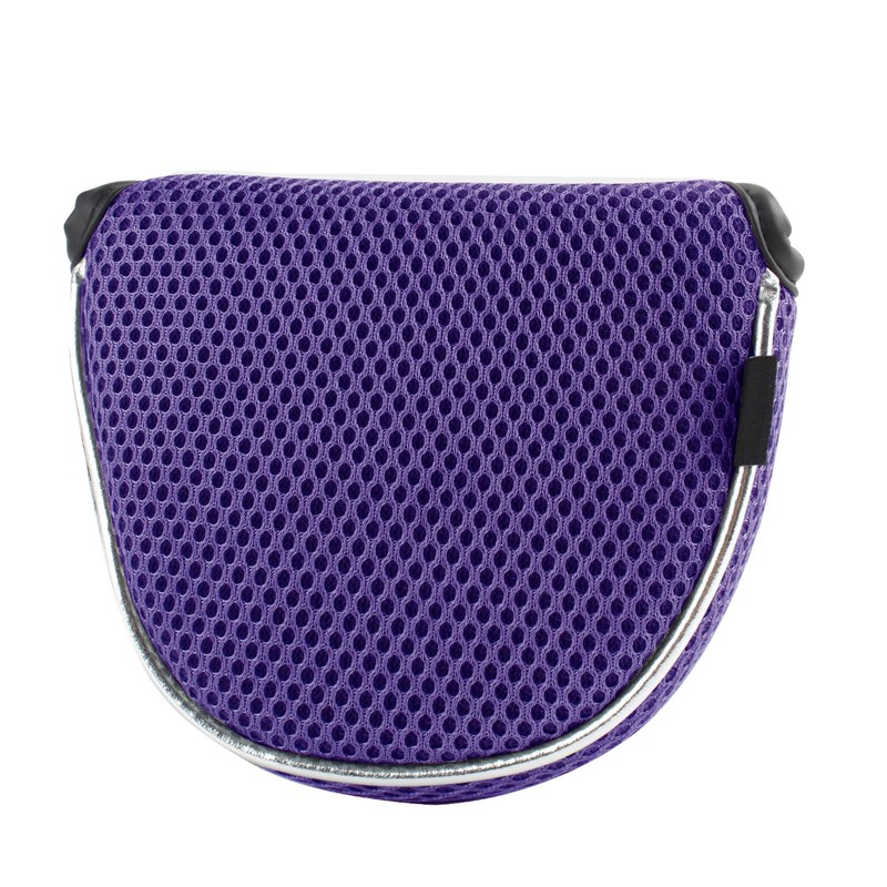 Andux Mesh Mallet Putter Cover Golf Putter Head Covers Purple,