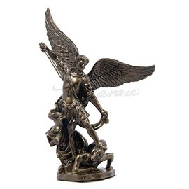 4-inch - Archangel St. Michael Slaying Demon Statue Figurine