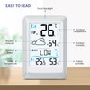 OQIMAX Indoor Outdoor Thermometer Digital Weather Station Temperature Hygrometer Indoor