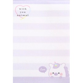 Kamio With You Animal (With Unicorn) Mini Memo Pad~KAWAII!!
