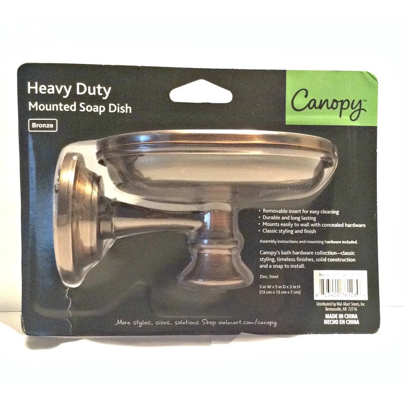 CANOPY HEAVY DUTY MOUNTED SOAP DISH HOLDER BRONZE