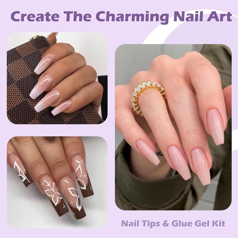SAVILAND- Kit de uñas Gel X: Kit de uñas de