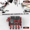 NWH Power Tool Organizer Wall Mount,Tool Organizer with 5 Drill