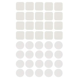 NIBAL Sticky Gel Pads Washable Reusable Adhesive Double Sided for Auto Car,Phone,Office,House,Square 20 Pack,Round 20 Pack.(Transparent, 4 Pack)