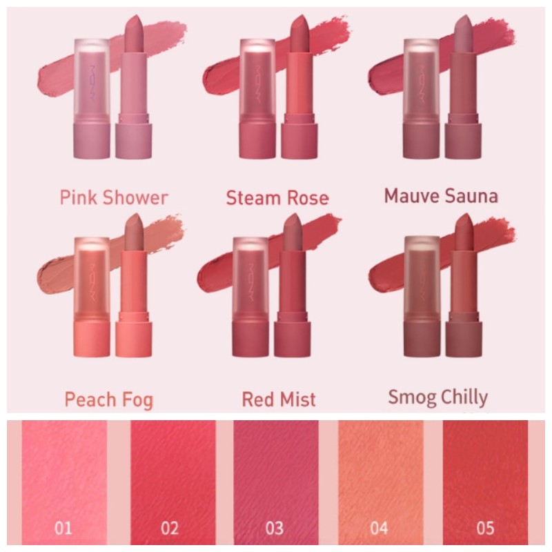 MQNY Powder Soft Matte Lipstick 3.5g, Color:Pink Shower 01