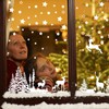 9 Sheet Large Size Christmas Snowflake Stickers Reusable Xmas Window