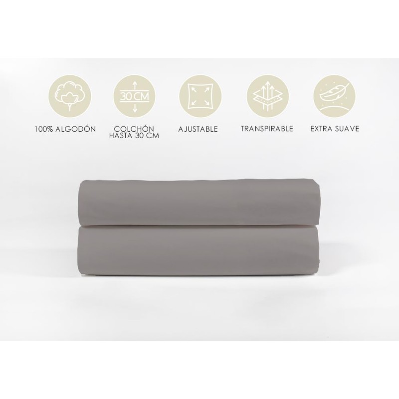 Fitted Sheet 105 x 200 x 30 cm 100% Cotton