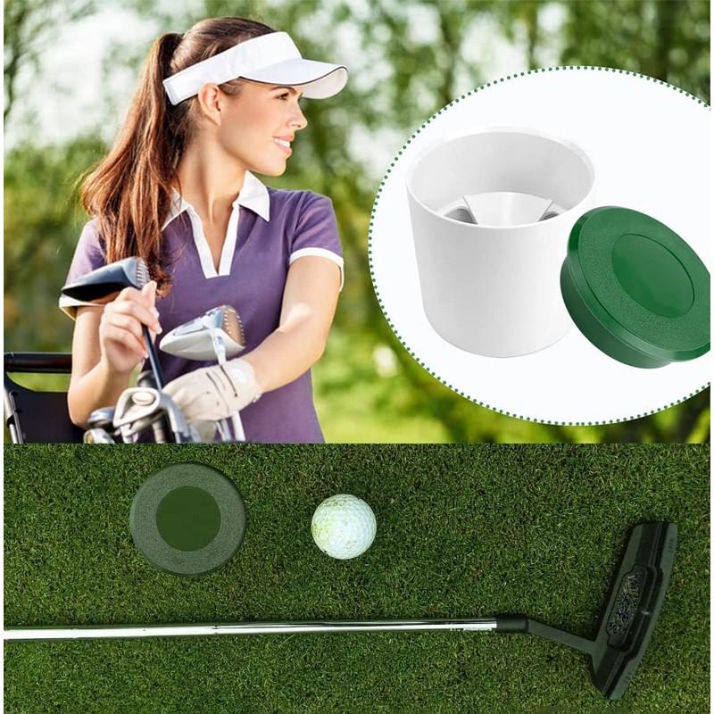 Golf Hole Cup with Cover, Golf Green Cups with lid,