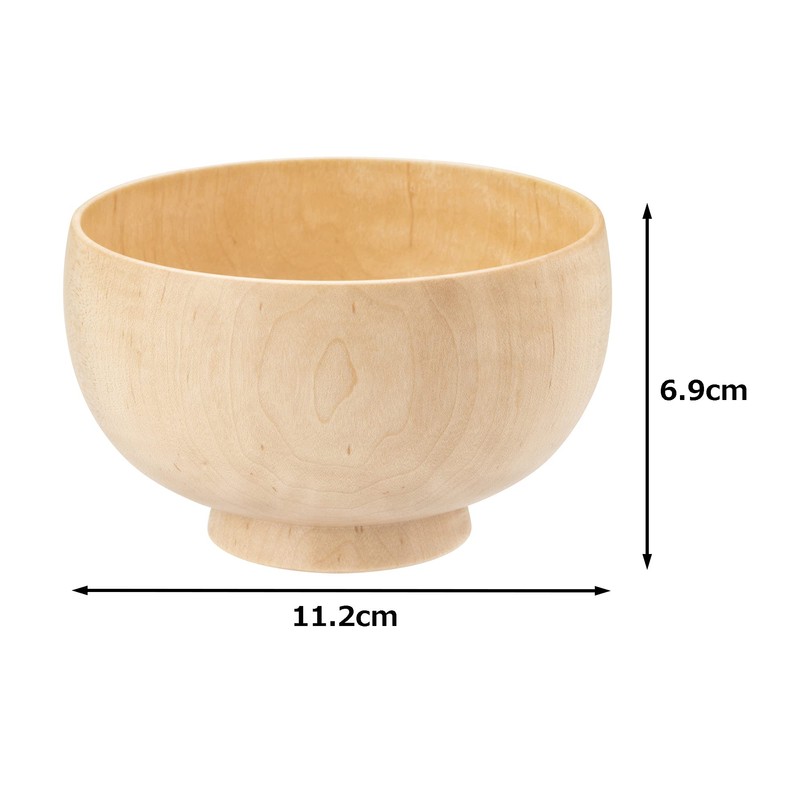 Yamanaka Lacquerware Shirasagi Woodworking Soup Bowl M Approx. 4.3 inches