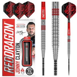 RED DRAGON Jonny Clayton Original 2.0 22 g Premium Tungsten Steeltip Dart Set with Flights and Shafts