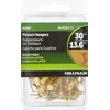 Hillman 42087 Brass Conventional Picture Hanger 30lbs Value Pack of
