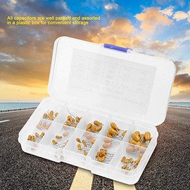 Kit de Capacitores de Tantalio, 100 Piezas, 16V, 1uF-100uF, con Caja Organizadora