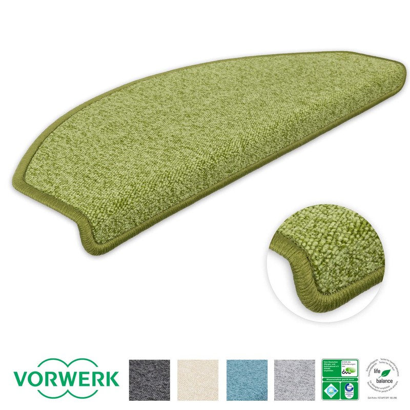 Kettelservice-Metzker Vorwerk Durango Stair Mat Semicircular Green 1 Piece