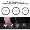 EULAPGOE Pack of 3 Titanium Key Rings, 25/20/16 mm Titanium