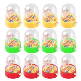 GUOYOU 12 Pieces Mini Basketball, Flipper Basketball, Finger Shooting Toy, Small Toy Basket Throw, for Boys and Girls, Children's Party, Birthday Party Bags, Party Bags, Party Favours