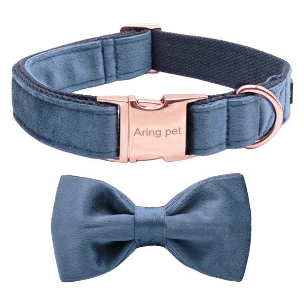 ARING PET Bow Tie Dog Collar Velvet Dog Collars with