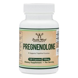Double Wood Pregnenolone 100 mg 120 Cpsulas  Suplemento Diettico para Memoria, Energa y Salud Hormonal                                                