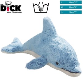 Carl Dick Dolphin supersoft, 27 inches, 68cm, Plush Toy, Soft Toy 3274