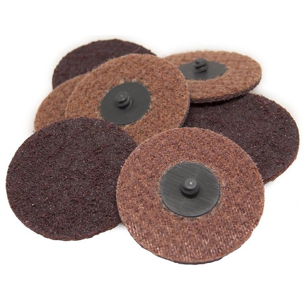 Benchmark Abrasives 3" Quick Change Nylon Surface Conditioning Discs for Sanding Polishing Paint Removal with Male R-Type Backing, Use with Die Grinder - (25 Pack)(Medium)