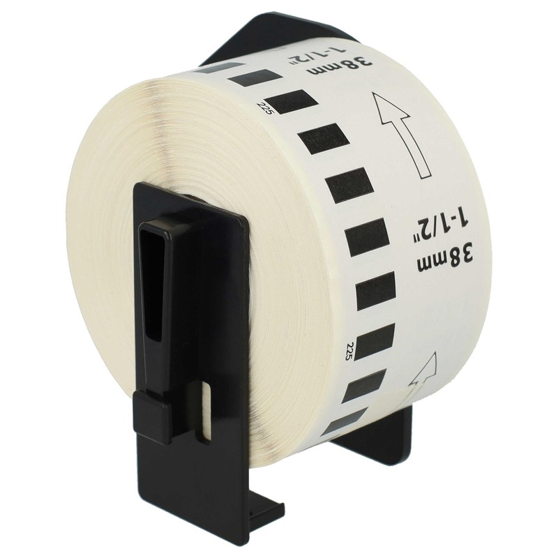 vhbw 1 x Label Roll with Holder 38 mm x