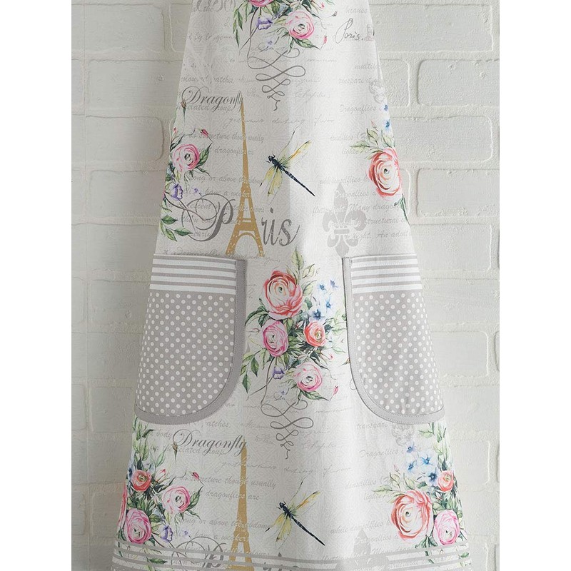 Maison d'Hermine 100% Cotton 1-Piece Kitchen Apron with Adjustable Neck