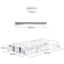 Alpinista Skateboard Wall Mount Horizontal Deck Display Luxury Skate Rack, Transparent, 1 Pack